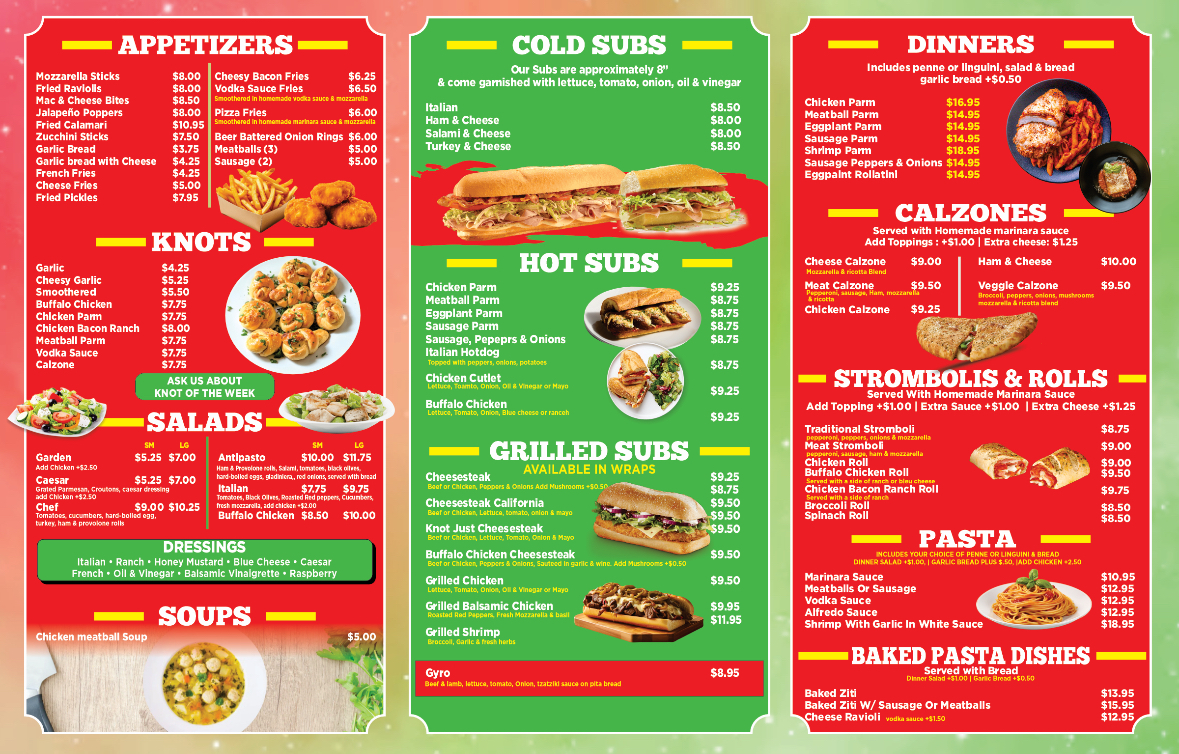 Menu Knot Just Pizza- Ice Cream & Bubble Tea-1